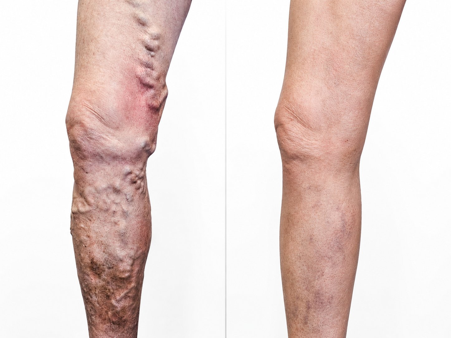 Before and after bulging varicose vein treatment Georgetown TX