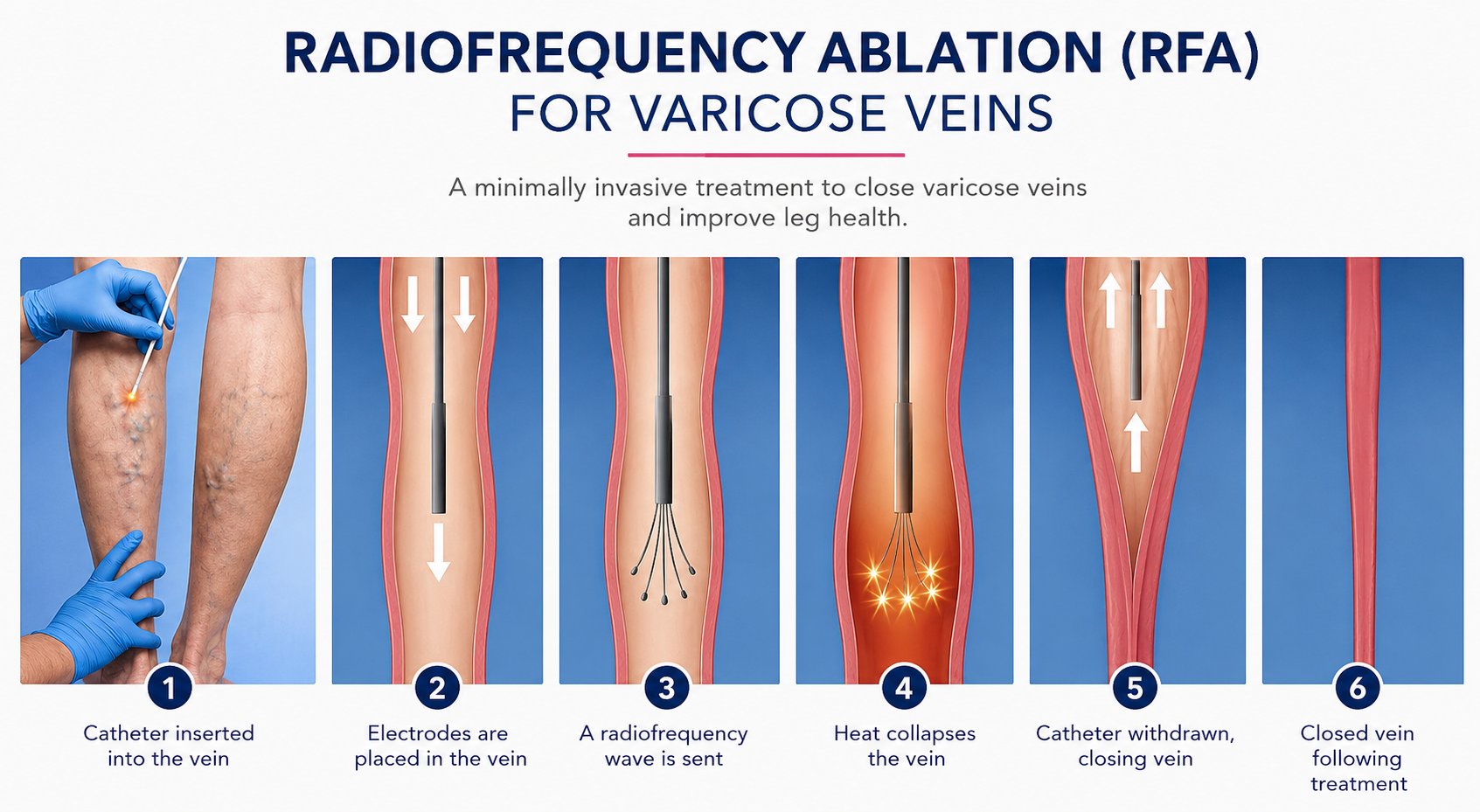 Radiofrequency ablation vein treatment being performed at Lone Star Vein Clinic in Georgetown, TX